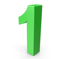 Green Number 1 PNG & PSD Images