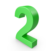 Green Number 2 PNG & PSD Images