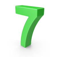 Green Number 7 PNG & PSD Images