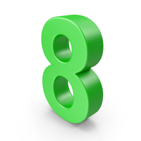 Green Number 8 PNG & PSD Images