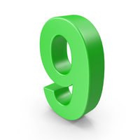Green Number 9 PNG & PSD Images