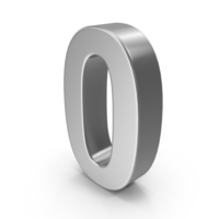 Silver Number 0 PNG & PSD Images