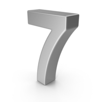 Silver Number 7 PNG & PSD Images