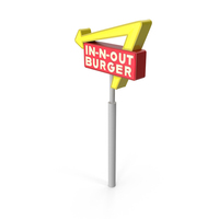 In N Out Burger Pole Sign Light PNG & PSD Images
