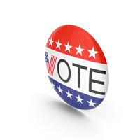 Vote Double Five Star Flag Badge USA PNG & PSD Images
