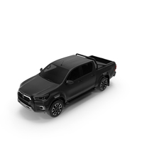 Pickup Truck Simplified Black PNG & PSD Images