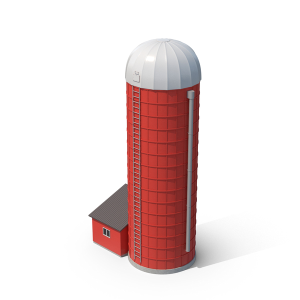Red Farm Silo PNG & PSD Images