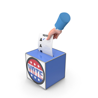 Six Stars Vote Badge Of USA On Ballot Box PNG & PSD Images