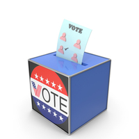 Vote Double Five Star Ballot Box PNG & PSD Images