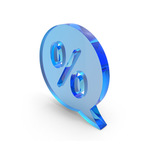 Chat Percentage Bubble Discount Glass PNG & PSD Images
