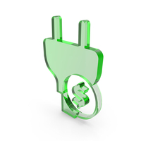 Dollar Power Plug Electricity Glass PNG & PSD Images