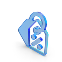 Percentage Discount Tag Offer Glass Icon PNG & PSD Images