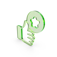 Thumbs Up Like Favorate Coin Star Glass PNG & PSD Images
