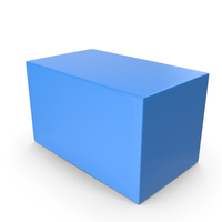 Geometric Shape Cuboid Blue PNG & PSD Images