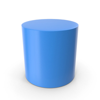 Geometric Shape Cylinder Blue PNG & PSD Images