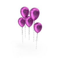 Five Hanging Design Balloons PNG & PSD Images
