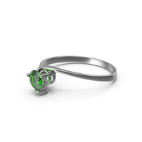 Solitaire Chrome Emerald Side PNG & PSD Images