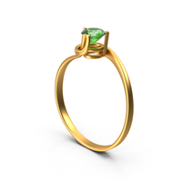 Solitaire Gold Emerald PNG & PSD Images