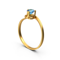 Solitaire Gold Saphire PNG & PSD Images