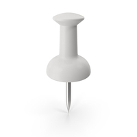 White Push Pin PNG & PSD Images