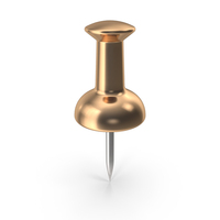Gold Push Pin PNG & PSD Images