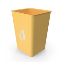 Yellow Trash Bin PNG & PSD Images