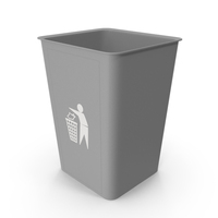 Grey Trash Bin PNG & PSD Images