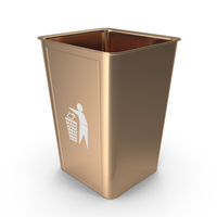 Gold Trash Bin PNG & PSD Images