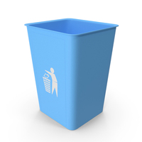 Blue Trash Bin PNG & PSD Images