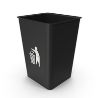 Black Trash Bin PNG & PSD Images