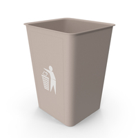 Beige Trash Bin PNG & PSD Images