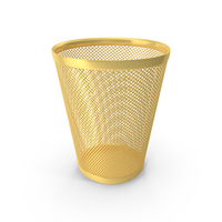 Yellow Wire Mesh Round Trash Can PNG & PSD Images
