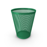Green Wire Mesh Round Trash Can PNG & PSD Images