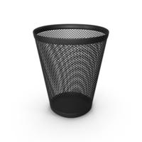Black Wire Mesh Round Trash Can PNG & PSD Images