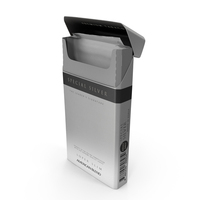 Pack of Cigarettes Super Slim Silver Empty PNG & PSD Images