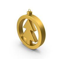 Gold Christmas Tree Ornament PNG & PSD Images