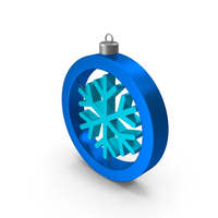Blue Christmas Tree Ornament Snowflake PNG & PSD Images