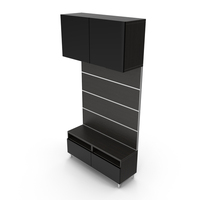Ikea Besta Livingroom TV Panel With Media Storage PNG & PSD Images