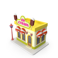 Cartoon Ice Cream Shop PNG & PSD Images