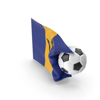 Barbados Flag With Foot Ball PNG & PSD Images