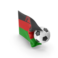 Malawi Flag With Foot Ball PNG & PSD Images