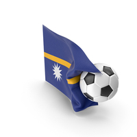 Nauru Flag With Foot Ball PNG & PSD Images