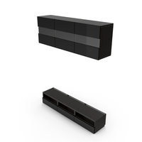 Ikea Besta Livingroom TV Panel With Media Storage PNG & PSD Images