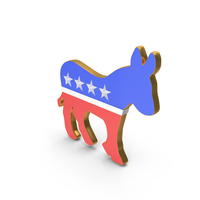 Democratic Party Gold Frame PNG & PSD Images
