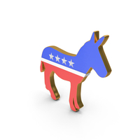 Democratic Party Icon Gold Frame PNG & PSD Images