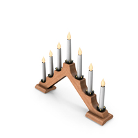 Wooden Christmas Candle Holder PNG & PSD Images