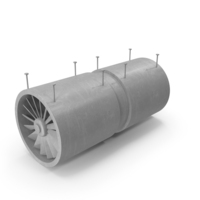 Tunnel Ventilation Fan Model PNG & PSD Images
