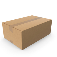 Parcel Cardboard Box Size M PNG & PSD Images