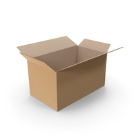 Open Parcel Cardboard Box Size XL PNG & PSD Images