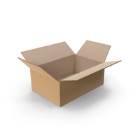 Open Parcel Cardboard Box Size M PNG & PSD Images
